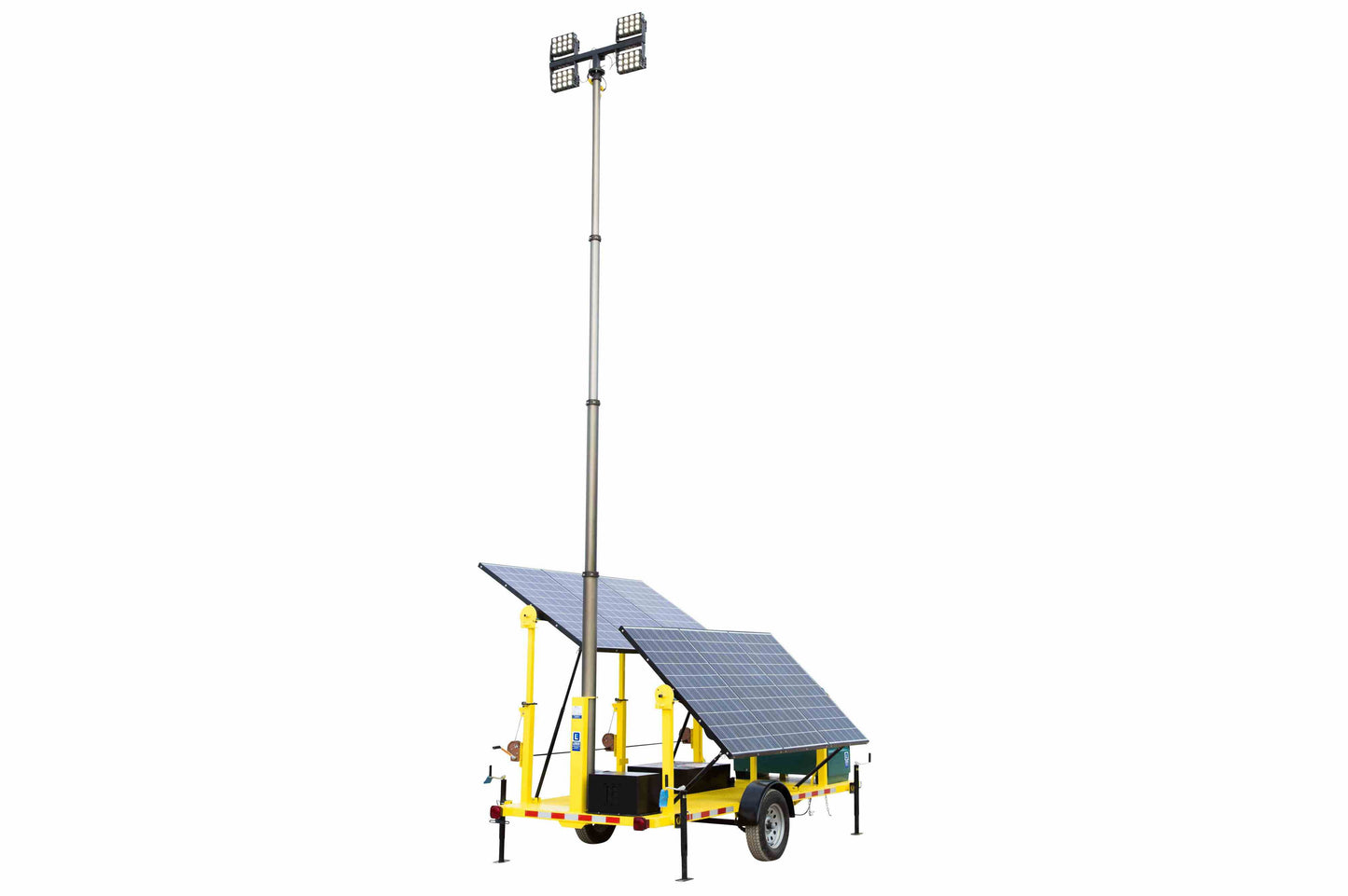 Larson Electronics 1.8KW Solar Power Generator with Pneumatic Light Tower Mast - (4) 160 Watt LED Lights