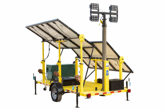 Larson Electronics 1.8KW Solar Power Generator with Pneumatic Light Tower Mast - (4) 160 Watt LED Lights