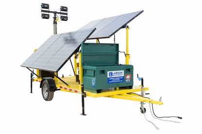 Larson Electronics 1.8KW Solar Power Generator with Pneumatic Light Tower Mast - (4) 160 Watt LED Lights