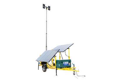 Larson Electronics 1.8KW Solar Power Generator with Pneumatic Light Tower Mast - (4) 160 Watt LED Lights