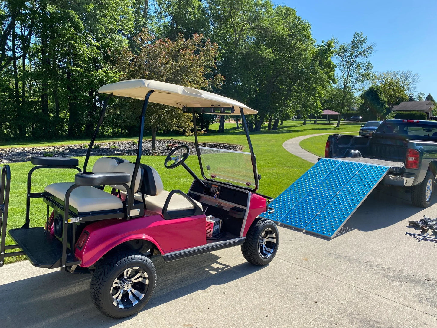 Black Widow Folding ATV Ramp | Model TFP-9354 | Size 7' 9" L x 53.5" W | Capacity 1,500 lb. | Horsepower Up to 60 HP | For ATV, UTV & Motorcycle Loading