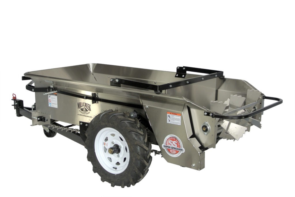 Mill Creek Compact Stainless Steel Manure Spreaders | 27 SS & 37 SS Model | Capacity 28 cu.ft. To 37.3 cu.ft. | For Tractors