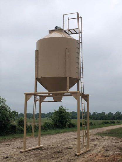 AWS Blind | Overhead Round Feed Bin | 14 & 28 Ton Silos | Gravity Flow | 10' Clearance | Heavy-Duty 10-Gauge Steel | For Ranches, Hunting Properties & Wildlife Management