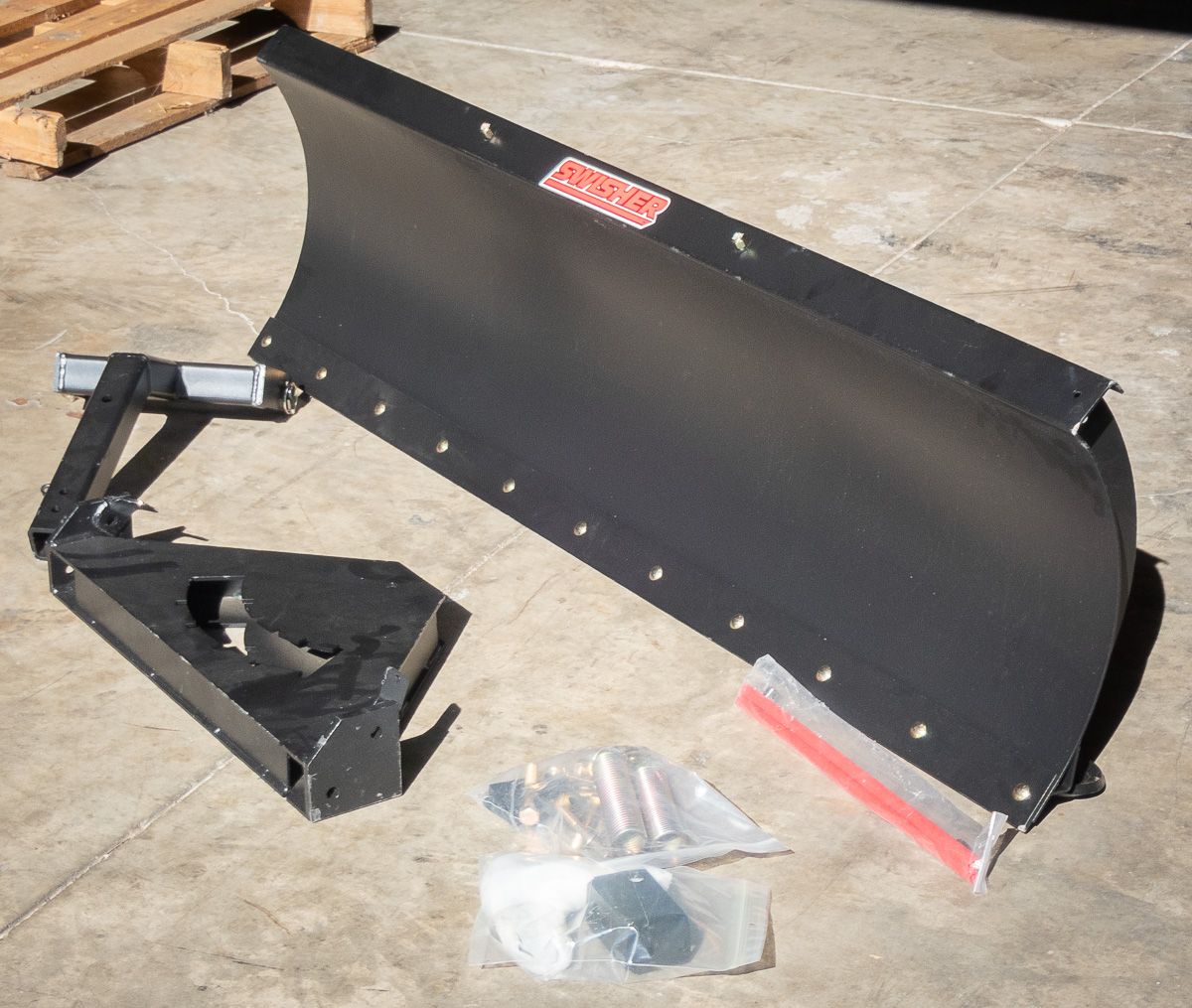 Swisher Rolled Plow Blade | Model 2850-B | 62" Width | Heavy-Duty, Adjustable Snow and Dirt Blade | Horsepower 15 To 20 HP | For UTVs & ATVs