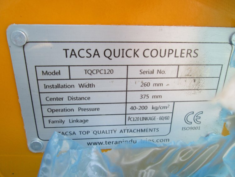 Teran Komatsu Excavator Quick Coupler | Model QCPC-120, QCPC-160,  QCPC-220, QCPC-300 & QCPC-400 | Diameter Pins 60, 70, 80, 90 & 100 mm | For Excavators