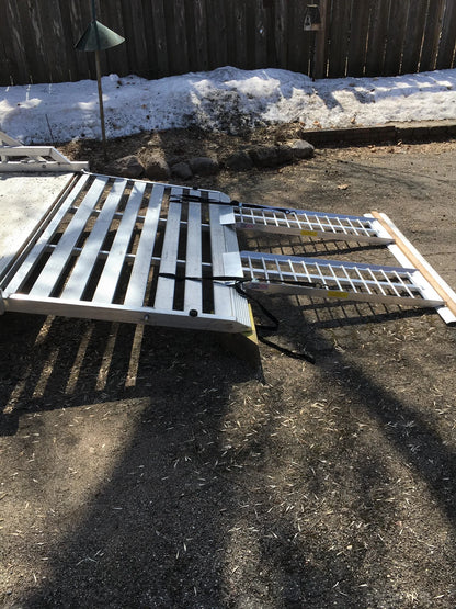 Black Widow Aluminum ATV UTV Trailer Ramps | Model S-4816-2000-2 | Size 4' L x 15.25" W | Capacity 2,000 lb | Horsepower 4 To 90+ HP | For ATV & UTV Loading
