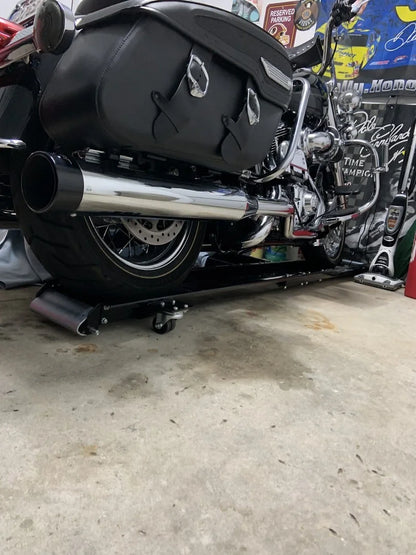 Black Widow Cruiser & Chopper Motorcycle Dolly | Model CRUISER-DOLLY | Track Size 94" x 8" | Capacity 1,250 lb | For Cruiser & Chopper Motorcycles