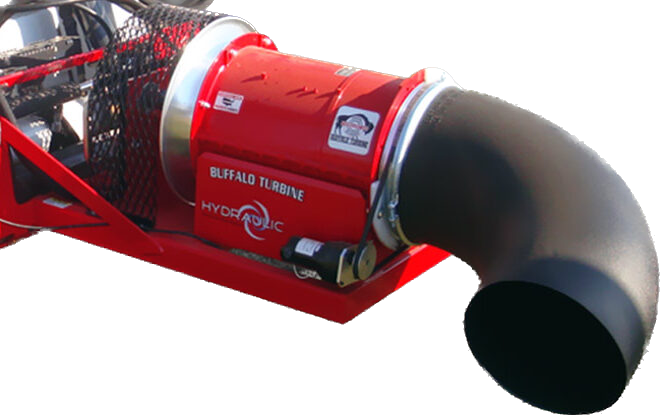 Buffalo Turbine Hydraulic Debris Blower | Model BT‑HYSS4 | 12,000 CFM | 16–40 GPM | For Skid Steers