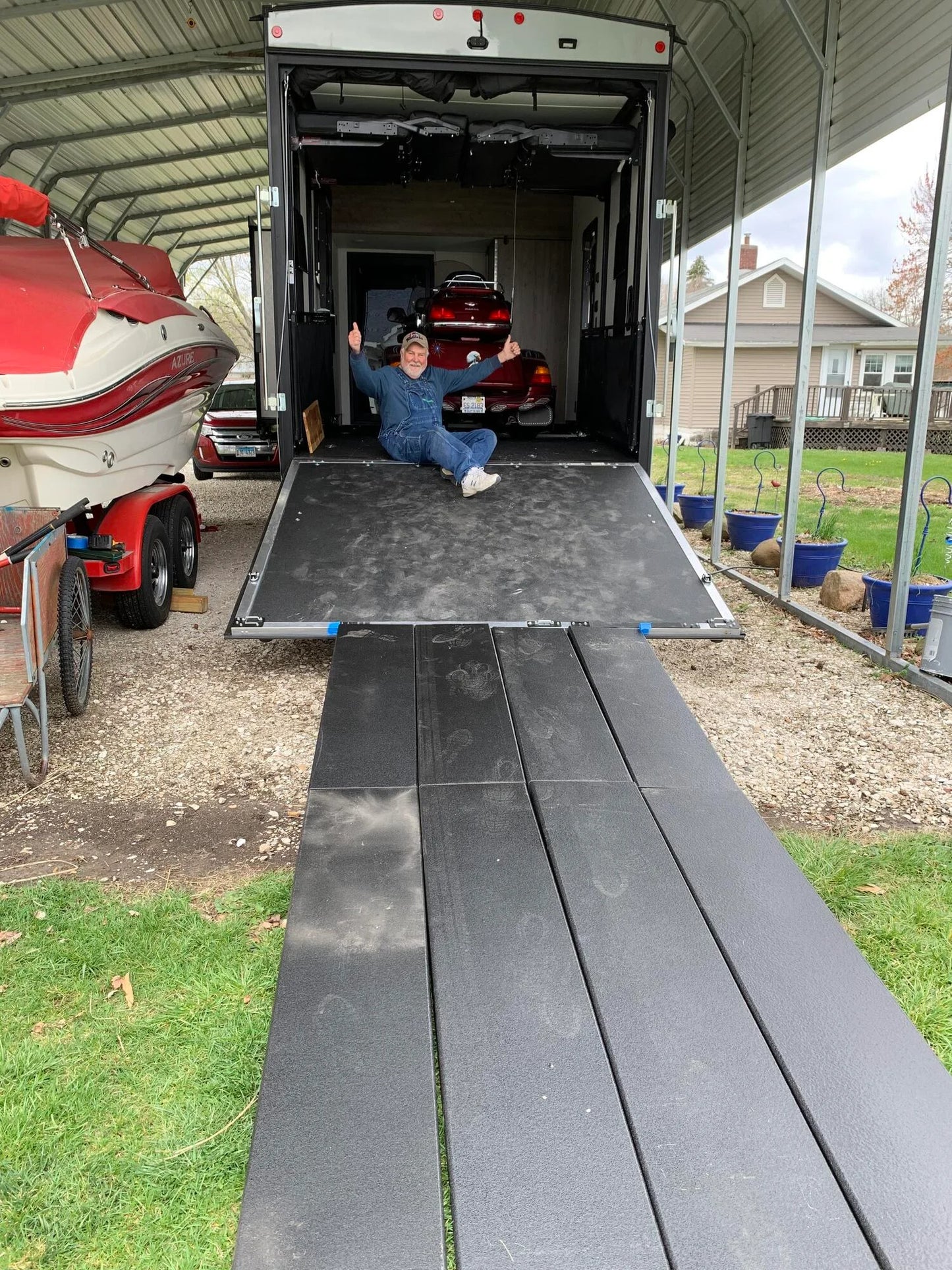 Race Ramps Two-Piece Trailer Ramp | Model RR-TR-11-2 | 131" L x 14" W x 11" H | 5.4° Approach Angle | 1,500 lb Capacity | For Trailer Loading Ramp