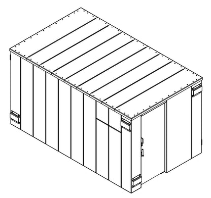 Swisher 25-Person ESP Safety Shelter | Model SR84X144G | 87" External Length | EF5 Tornado Protection | Up to 25-Person Capacity | FEMA & NSSA Certified Safe Room