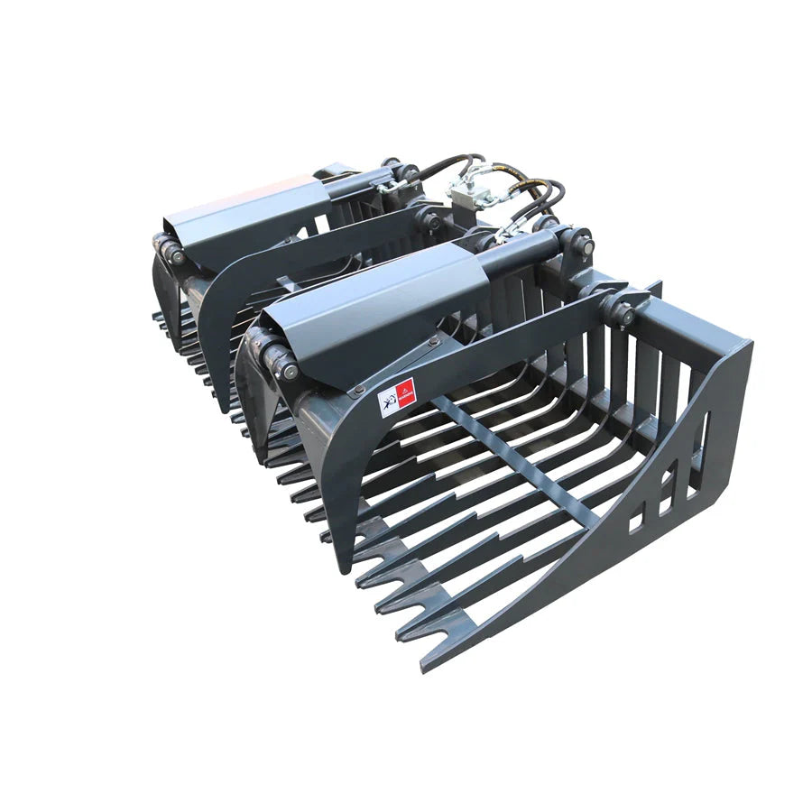 Landy Attachment Rock Grapple Bucket | Width 72" & 84" | 16 GPM | For Skid Steers