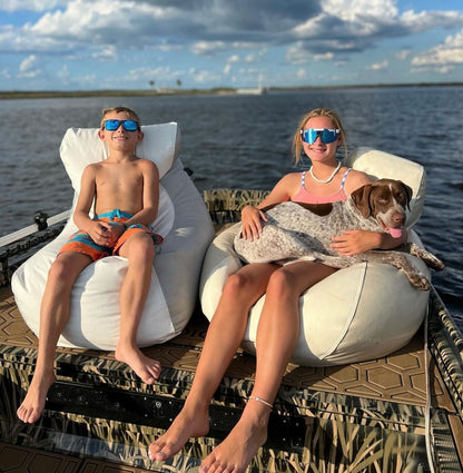 Ocean-Tamer Round Marine Bean Bag Chair | Small, Medium & Large Sizes | Width 33″–36″ | Up to 275 lbs Capacity | For Boats, Yachts & Outdoor Use