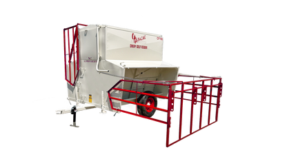 Apache Equipment 160 Creep/Self Feeder | Length 8' | Capacity 160 Bushel | Portable & Skid | Heavy‑Duty Steel & Galvanized Options | For Daily Feeding Pressure