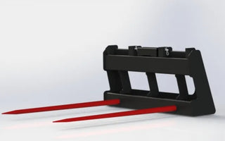 Martatch | Bale Spear | Model MBSH49C2-B | Dual 49" Conus 2 Tines | Machine Size 0.6 To 1.0 Tons | For Backhoe