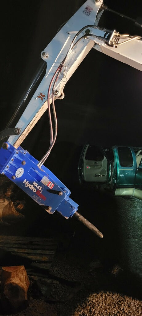HydroRam HK45 Hydraulic Hammer | Overall Length 70.4" | For 3.9-6.6 Ton Mini Excavators