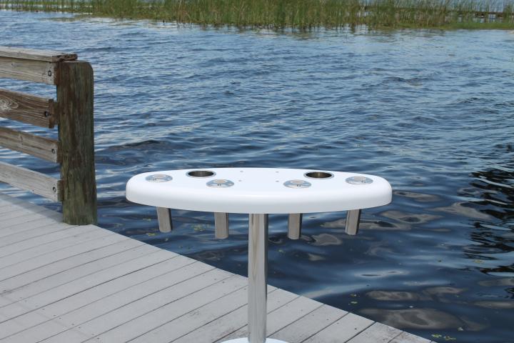 CM Marine Leaning Post Parts | Backrests & Storage Trays | Width 30”–34” | Fiberglass & Marine Vinyl | For Universal Boat