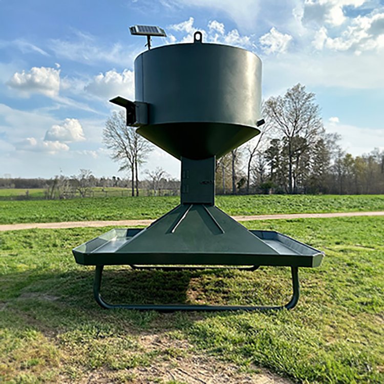 Outback Wildlife Feeders Longhorn Series | Automated Cattle Feeder | Model 1000#, 2000# & 3000# | Height 7', 8'4" & 10'|  For Up To 3/8” Pellets