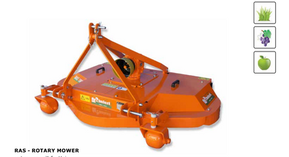 Rinieri Rotary Mower RAS 140 - 250 Model  | 55"-98" Working Width| 30-90 HP For Tractor