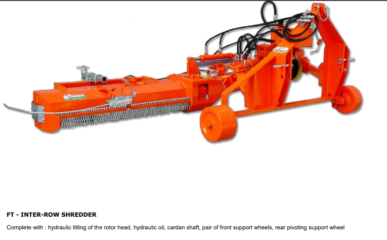 Rinieri Inter-Row Shredder FT | 47" Working Width | 50HP For Tractor