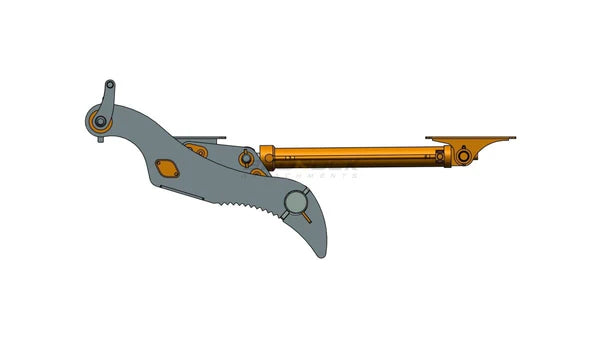 Bedrock Attachments Pin Grabber Thumb | Model EPT65-PG3T30 | Width 23.6" | Pin Size 65mm | 3 Teeth | Machine Size 12-15 Ton | For Excavators