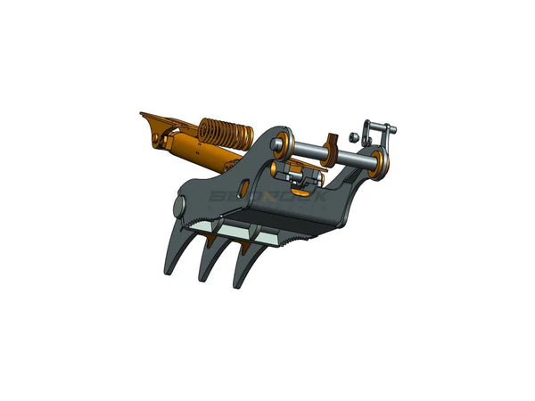 Bedrock Attachments Pin Grabber Thumb | Model EPT70-PG3T30 | Width 27.6" | Pin Size 70mm | 3 Teeth | Machine Size 15-18 Ton | For Excavators