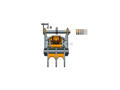 Bedrock Attachments Pin Grabber Thumb | Model EPT70-PG3T30 | Width 27.6" | Pin Size 70mm | 3 Teeth | Machine Size 15-18 Ton | For Excavators
