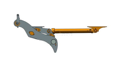 Bedrock Attachments Pin-On Thumb | Model EPT65-PO3T30 | Width 27.6" | Pin Size 65mm | 3 Teeth | Machine Size 12-15 Ton | For Excavators