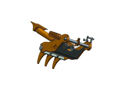 Bedrock Attachments Pin-On Thumb | Model EPT70-PO3T30 | Width 27.6" | Pin Size 70mm | 3 Teeth | Machine Size 15-18 Ton | For Excavators