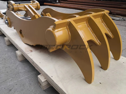 Bedrock Attachments Pin-On Thumb | Model ET70-PO3T30 | Width 29.53" | Pin Size 70mm | 3 Teeth | Machine Size 15-18 Ton | For Excavators