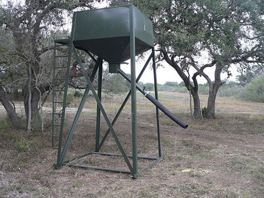 AWS Blind | Heavy Duty Protein Extended Tube Feeders | Model 1000 lb, 2000 lb & 3000 lb Capacity | Gravity-Fed | Horsepower 20 To 75 HP | For Tractors, ATVs, UTVs