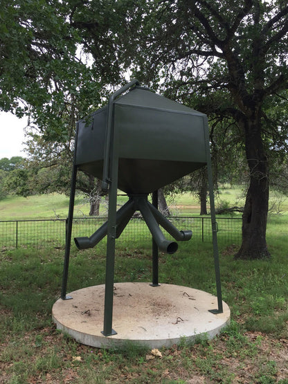 AWS Blind | Heavy Duty Protein Extended Tube Feeders | Model 1000 lb, 2000 lb & 3000 lb Capacity | Gravity-Fed | Horsepower 20 To 75 HP | For Tractors, ATVs, UTVs