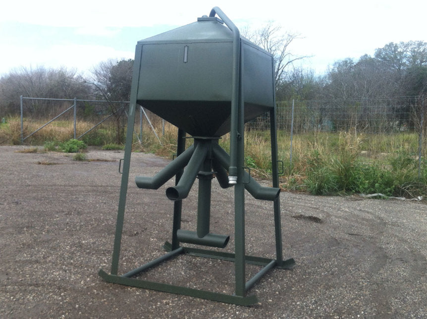 AWS Blind | Heavy Duty Protein Extended Tube Feeders | Model 1000 lb, 2000 lb & 3000 lb Capacity | Gravity-Fed | Horsepower 20 To 75 HP | For Tractors, ATVs, UTVs
