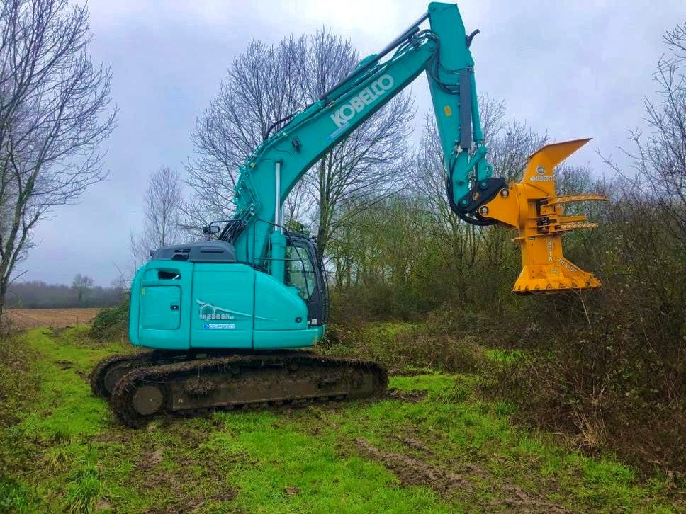 Gilbert Excavator Feller Buncher Shovel Felling Head | 3015 & 3020 Model | 14-20 Inches Cutting Capacity | For 18-25 Ton Excavators