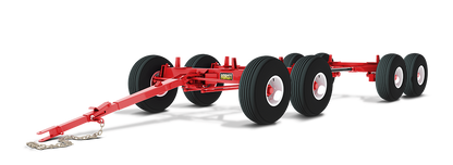 Horst Wagons 8 Wheel Quadsteer Wagon w/ Road Flex Suspension | Model 308RF (20 Ton) | Bolster Stakes 42.5" Fixed | Standard Reach Length 11' Ft | For Agricultural Transport & Forage/Grain Box Applications