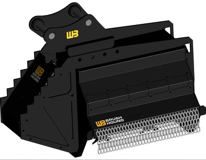 Werk-Brau BrushHound Flail Shredder | Model 30EX–50EX-HD | Width 30–50" | 4–20 Tons | For Mini Excavator, Excavator & Backhoe