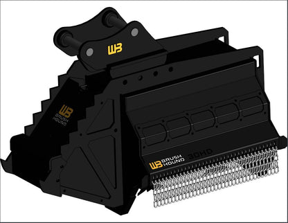 Werk-Brau BrushHound Flail Shredder | Model 30EX–50EX-HD | Width 30–50" | 4–20 Tons | For Mini Excavator, Excavator & Backhoe