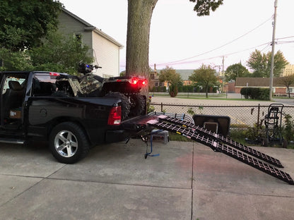 Black Widow Folding Arched Motorcycle Ramp | Model BW-9417-HD | Size 7' 10" x 17.5" | Capacity 1,500 lb | For Motorcycle & Dirt Bike Loading