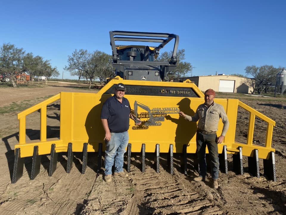 HEBBRONVILLE MACHINE SHOP 8’ TO 24’ EXTRA HEAVY DUTY C FRAME STYLE DOZER RAKE FOR SKID STEER