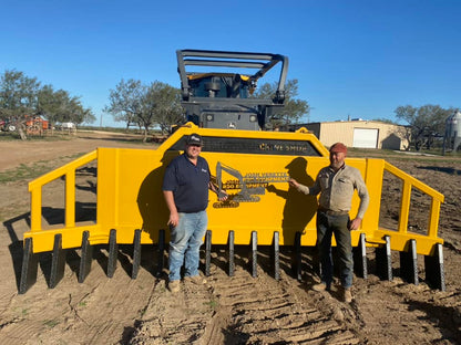 HEBBRONVILLE MACHINE SHOP 8’ TO 24’ MEDIUM DUTY C FRAME STYLE DOZER RAKE FOR SKID STEER