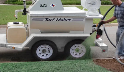 TurfMaker Hydroseeder | Model 325 (Mechanical) | Total Capacity 325 Gallons | Skid Frame Width 47" | Single Axle Trailer Option