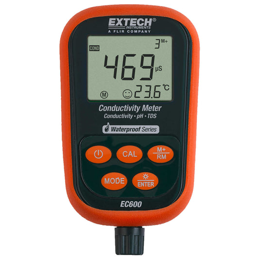 Extech® EC600 Waterproof pH/mV/Conductivity/TDS/Salinity/Temp Meter