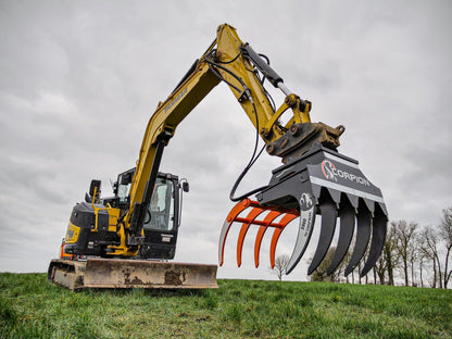 MDE MACHINERY 26.4" TO 75" SCORPION EXCAVATOR GRAPPLE 100% SWEDISH HARDOX STEEL WITH MOUNT & PINS FOR EXCAVATOR