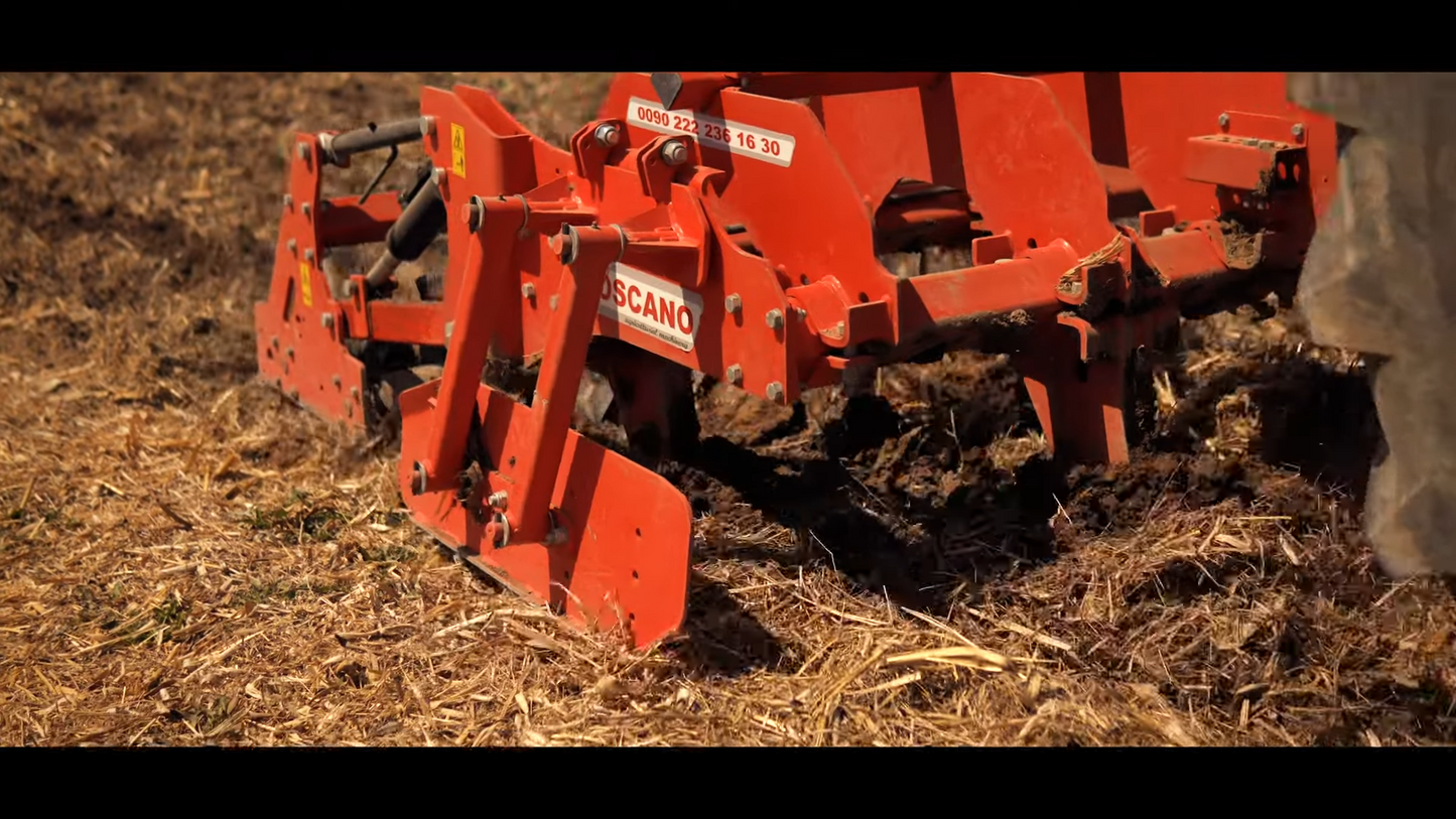TOSCANO | Subsoiler – Standard | Model 1350/3, 2250/5, 3000/7, 3150/7, 4000/9 & 5000/11 | Work Width 4.43 To 16.24 Feet | HorsePower 70-240 HP | For Tractor