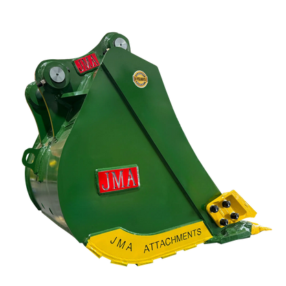 JMA Attachments Heavy Duty Digging Bucket | Bucket Width 36", 42" & 48″ Inches | Pin Size 60mm | For 10 – 15 Tons Excavators