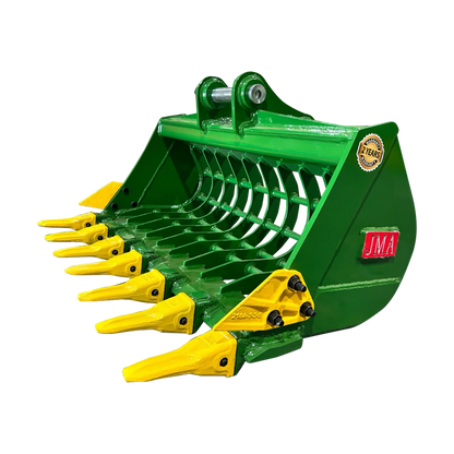 JMA Attachments Skeleton Bucket with Teeth | Bucket Width 36", 48", 60" inches | Pin Size 45mm | For 5 – 6.5 Tons Mini Excavators