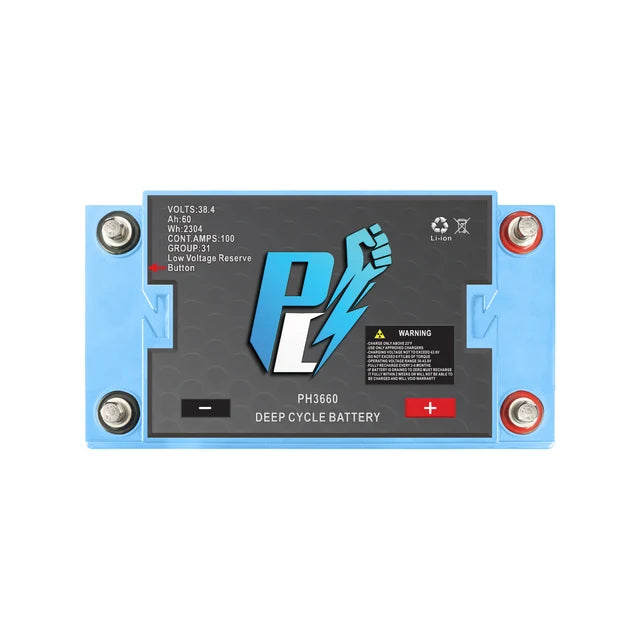 PowerHouse Lithium 36V 60Ah Deep Cycle Battery | Model PH3660 | 2160Wh | Group 31 | Trolling Motors