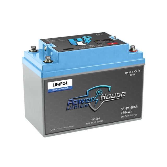 PowerHouse Lithium 36V 60Ah Deep Cycle Battery | Model PH3660 | 2160Wh | Group 31 | Trolling Motors