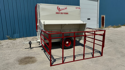 Apache Equipment 160 Creep/Self Feeder | Length 8' | Capacity 160 Bushel | Portable & Skid | Heavy‑Duty Steel & Galvanized Options | For Daily Feeding Pressure