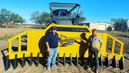 HEBBRONVILLE MACHINE SHOP 8’ TO 24’ EXTRA HEAVY DUTY C FRAME STYLE DOZER RAKE FOR SKID STEER