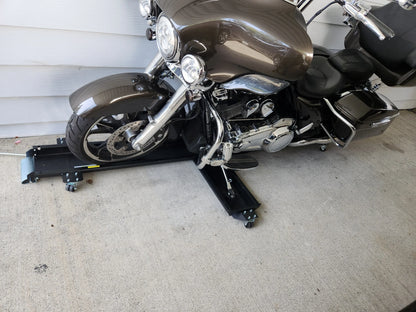 Black Widow Cruiser & Chopper Motorcycle Dolly | Model CRUISER-DOLLY | Track Size 94" x 8" | Capacity 1,250 lb | For Cruiser & Chopper Motorcycles